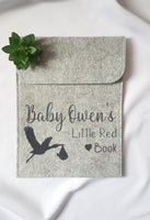 Little red book folder, Baby's red book, Felt folder, Baby's Health Record folder, new parent gift, book Pouch, rainbow baby, ivf journey