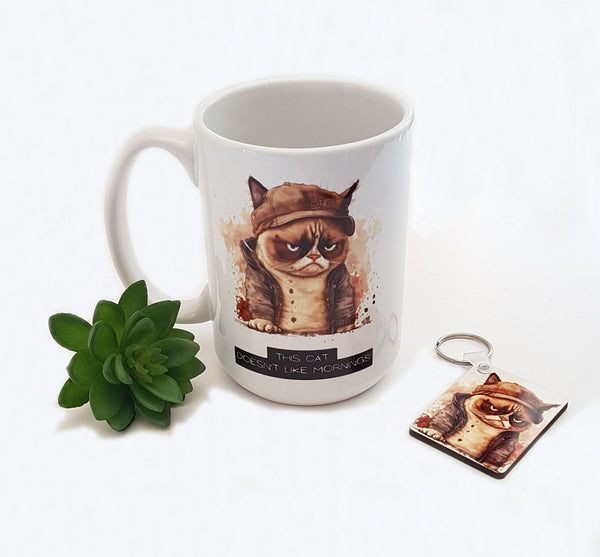 Grumpy cat mug, large coffee mug