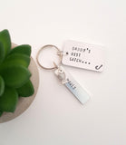 A lovely personalised fishing keyring for grandad, Grandads best catch