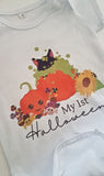 My first halloween baby bodysuit, halloween vest, My 1st Halloween 2024, Haloween baby grow
