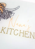 Nana's Kitchen Glass Chopping board, Highland Cow chopping board
