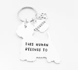 West Highland Terrier keyring, this human belongs to