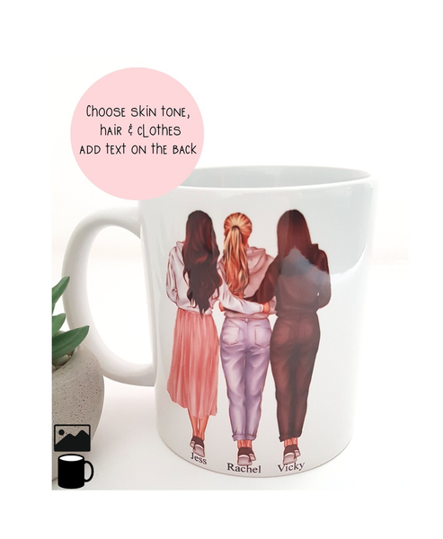 Personalised sisters mug, mother's day mug, best friend gift