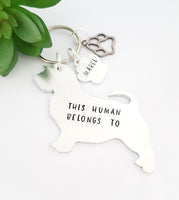 Norfolk Terrier dog keyring 'This human belongs to'