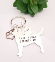 Husky Keyring, This human belongs to