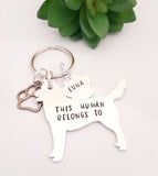 Husky Keyring, This human belongs to