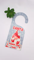 Santa stop here, door hanger, Christmas decor