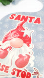 Santa stop here, door hanger, Christmas decor