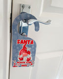 Santa stop here, door hanger, Christmas decor