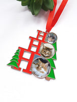 HO HO HO photo ornament, photo bauble