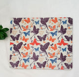 Vintage bird and butterfly mouse pad, nature mouse mat
