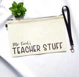 'Teacher stuff' Personalised teacher pencil case