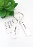 'This Daddy belongs to..' star charm keyring, keyring for grandad