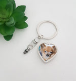 Photo urn keyring,  Ashes photo keyring