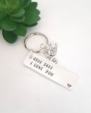 Ride safe  I love you keyring, hand stamped  metal keyring,  passed motorbike test, gifts for boyfriend, initial keychain, ride safe