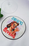 Sarcastic wine coaster, fabric wine coasters, coasters for wine glasses