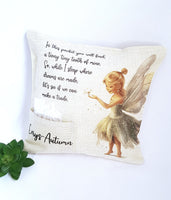 Small tooth fairy pillow, tooth fairy poem, personalised tooth fairy gift, lost tooth cushion