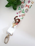 Teacher lanyard, TA lanyard, brunette teacher lanyard, nursery nurse lanyard