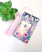 Husky bookmark, husky bookmark with tassel