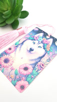 Husky bookmark, husky bookmark with tassel