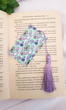 Blue witch bookmark, crystals aesthetic bookmark with tassel