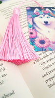 Husky bookmark, husky bookmark with tassel