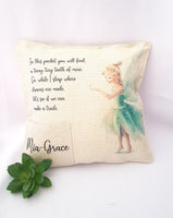 Small tooth fairy pillow, tooth fairy poem, personalised tooth fairy gift, lost tooth cushion