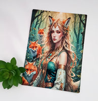 Fox Maiden Print - Metal print, magnet or coaster