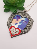 Pet memorial decoration, pet memorial gift, you left paw prints on my heart, Pet Loss Memorial Plaque