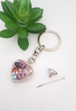 Photo urn keyring,  Ashes photo keyring