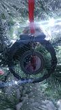 Photo wreath  memorial ornament, photo bauble