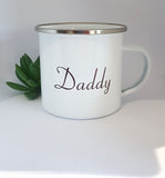Camping mug, Adventures since, personalised retro mug, enamel mug