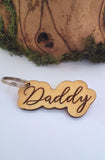 Wooden name keyring