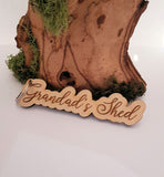 Wooden name keyring