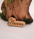 Wooden name keyring