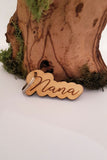 Wooden name keyring