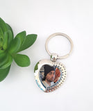 Photo  silhouette heart keyring