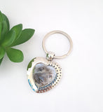 Photo  silhouette heart keyring