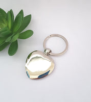 Photo  silhouette heart keyring