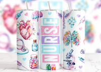 Nurse tumbler, 20oz tall tumbler with straw