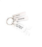 Hand stamped Best Dad By Par Keyring