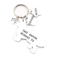 Cocker Spaniel Keyring 'This human belongs to'