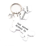 Cocker Spaniel Keyring 'This human belongs to'