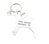 Beagle Keyring 'This human belongs to',