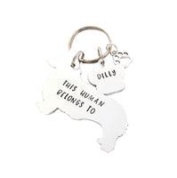 Corgi Keyring, This human belongs to