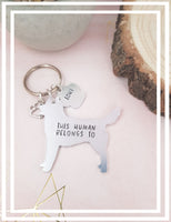 Husky Keyring, This human belongs to