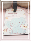 Baby Elephant pram tag - please keep your distance