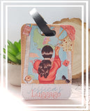 Personalised luggage tag, holiday bag tag