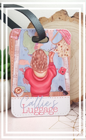 Personalised luggage tag, holiday bag tag