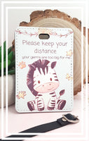 Baby Zebra pram tag - please keep your distance